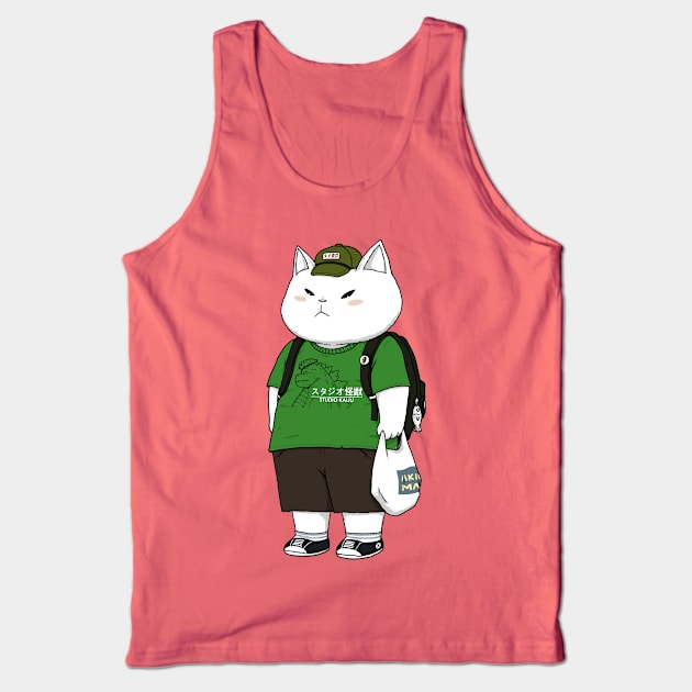 Shiro Neko Tank Top by pigboom